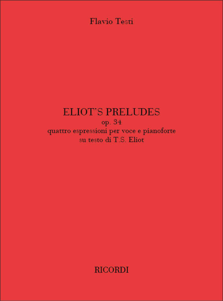 Eliot'S Preludes Op. 34.